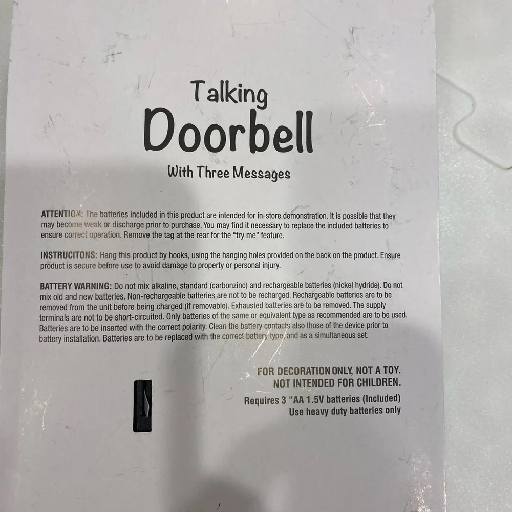 Talking Skull Halloween Doorbell